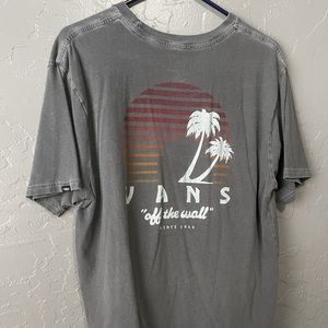 VANS Distressed Gray Palm/Sunset Short Sleeve